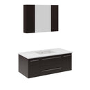Lucera 42" Wall Mounted Single Basin Vanity Set with Cabinet, Quartz Vanity Top, and Mirrored Medicine Cabinet - image 2