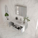 Lucera 42" Wall Mounted Single Basin Vanity Set with Cabinet, Quartz Vanity Top, and Mirrored Medicine Cabinet - image 9