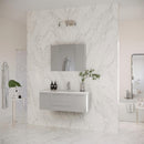 Lucera 42" Wall Mounted Single Basin Vanity Set with Cabinet, Quartz Vanity Top, and Mirrored Medicine Cabinet - image 11