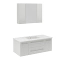 Lucera 42" Wall Mounted Single Basin Vanity Set with Cabinet, Quartz Vanity Top, and Mirrored Medicine Cabinet - image 14