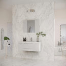 Lucera 42" Wall Mounted Single Basin Vanity Set with Cabinet, Quartz Vanity Top, and Mirrored Medicine Cabinet - image 16