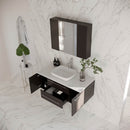 Lucera 42" Wall Mounted Single Basin Vanity Set with Cabinet, Quartz Vanity Top, and Medicine Cabinet - image 3