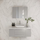 Lucera 42" Wall Mounted Single Basin Vanity Set with Cabinet, Quartz Vanity Top, and Medicine Cabinet - image 1