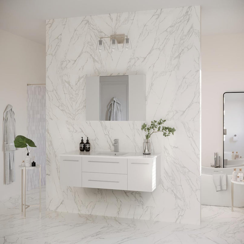 Lucera 48" Wall Mounted Single Basin Vanity Set with Cabinet, Quartz Vanity Top, and Medicine Cabinet - image 22