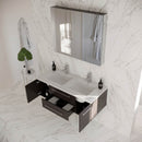 Lucera 48" Wall Mounted Double Basin Vanity Set with Cabinet, Quartz Vanity Top, and Medicine Cabinet - image 3