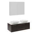 Lucera 48" Wall Mounted Double Basin Vanity Set with Cabinet, Quartz Vanity Top, and Medicine Cabinet - image 2