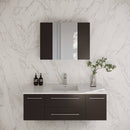 Lucera 48" Wall Mounted Single Basin Vanity Set with Cabinet, Quartz Vanity Top, and Medicine Cabinet - image 1