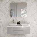 Lucera 48" Wall Mounted Double Basin Vanity Set with Cabinet, Quartz Vanity Top, and Medicine Cabinet - image 1