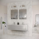 Lucera 60" Wall Mounted Double Basin Vanity Set with Cabinet, Quartz Vanity Top, and Medicine Cabinets - image 10