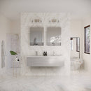 Lucera 60" Wall Mounted Double Basin Vanity Set with Cabinet, Quartz Vanity Top, and Medicine Cabinets - image 11