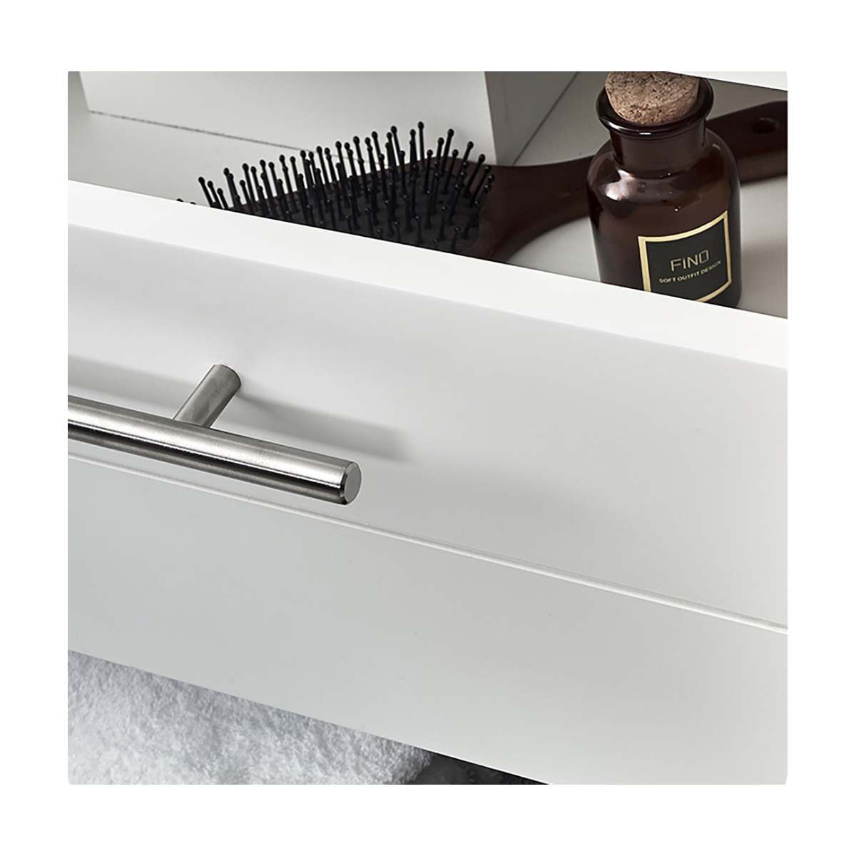 Lucera 60" Wall Mounted Single Basin Vanity Set with Wood Cabinet, Quartz Vanity Top, and Mirrored Medicine Cabinet
