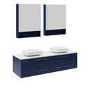 Lucera 60" Wall Mounted Double Basin Vanity Set with Cabinet, Quartz Vanity Top, and Medicine Cabinets - image 11
