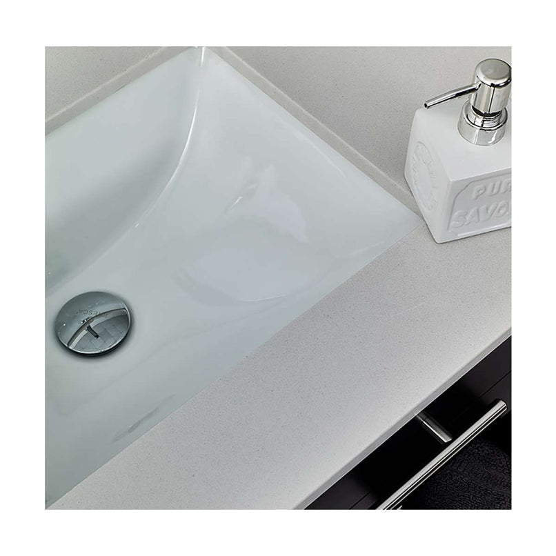 Lucera 72" Wall Mounted Double Basin Vanity Set with Cabinet, Quartz Vanity Top, and Medicine Cabinets - image 3