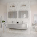 Lucera 72" Wall Mounted Double Basin Vanity Set with Cabinet, Quartz Vanity Top, and Medicine Cabinets - image 7