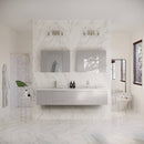 Lucera 72" Wall Mounted Double Basin Vanity Set with Cabinet, Quartz Vanity Top, and Medicine Cabinets - image 8