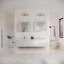 Lucera 72" Wall Mounted Double Basin Vanity Set with Cabinet, Quartz Vanity Top, and Medicine Cabinets - image 19