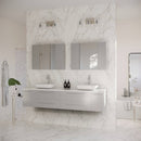 Lucera 72" Wall Mounted Double Basin Vanity Set with Cabinet, Quartz Vanity Top, and Medicine Cabinet - image 7