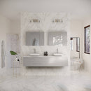 Lucera 72" Wall Mounted Double Basin Vanity Set with Cabinet, Quartz Vanity Top, and Medicine Cabinet - image 8