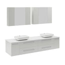 Lucera 72" Wall Mounted Double Basin Vanity Set with Cabinet, Quartz Vanity Top, and Medicine Cabinet - image 14