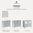Torino 36" Free Standing Single Basin Vanity Set with Cabinet, Ceramic Vanity Top, and Framed Mirror - image 9