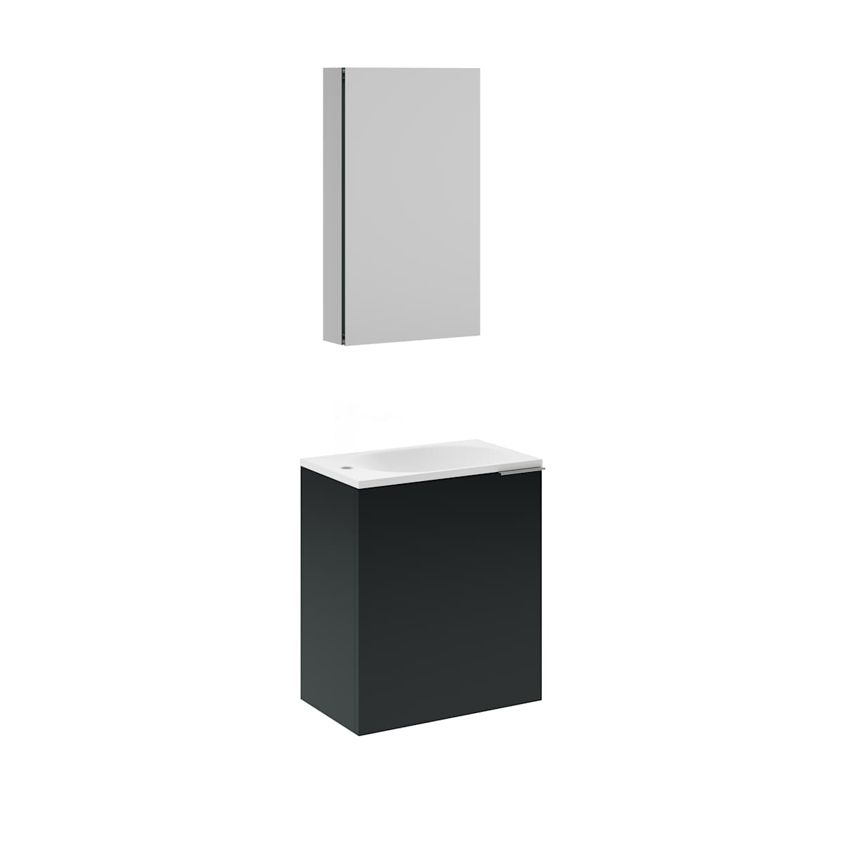 Valencia 20" Wall Mounted Single Basin Vanity Set with Cabinet, Acrylic Vanity Top, and Medicine Cabinet