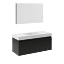 Mezzo 48" Wall Mounted Single Basin Vanity Set with Cabinet, Acrylic Vanity Top, and Medicine Cabinet - image 2