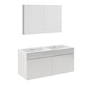 Mezzo 48" Wall Mounted Double Basin Vanity Set with Cabinet, Acrylic Vanity Top, and Medicine Cabinet - image 2