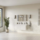 Mezzo 48" Wall Mounted Double Basin Vanity Set with Cabinet, Acrylic Vanity Top, and Medicine Cabinet - image 4