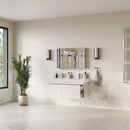 Mezzo 48" Wall Mounted Double Basin Vanity Set with Cabinet, Acrylic Vanity Top, and Medicine Cabinet - image 5