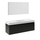 Mezzo 60" Wall Mounted Single Basin Vanity Set with Cabinet, Acrylic Vanity Top, and Medicine Cabinet - image 2