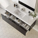 Mezzo 60" Wall Mounted Single Basin Vanity Set with Cabinet, Acrylic Vanity Top, and Medicine Cabinet - image 3