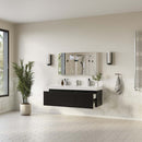 Mezzo 60" Wall Mounted Single Basin Vanity Set with Cabinet, Acrylic Vanity Top, and Medicine Cabinet - image 5