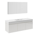 Mezzo 60" Wall Mounted Single Basin Vanity Set with Cabinet, Acrylic Vanity Top, and Medicine Cabinet - image 14