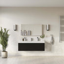 Mezzo 60" Wall Mounted Single Basin Vanity Set with Cabinet, Acrylic Vanity Top, and Medicine Cabinet - image 1