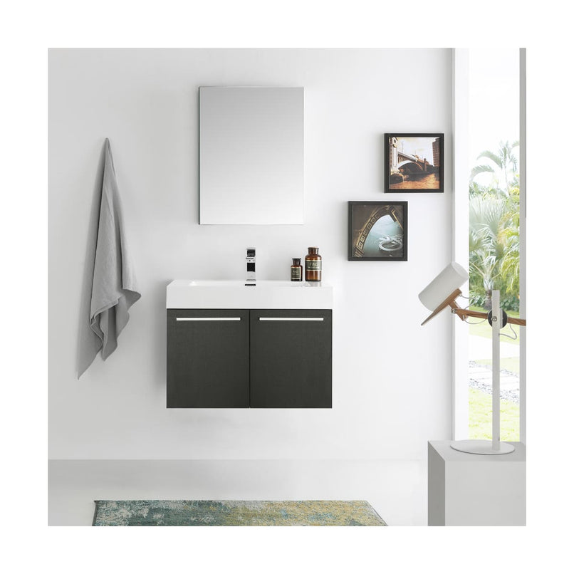 Vista 30" Wall Mounted Single Basin Vanity Set with Cabinet, Acrylic Vanity Top, and Medicine Cabinet - image 26