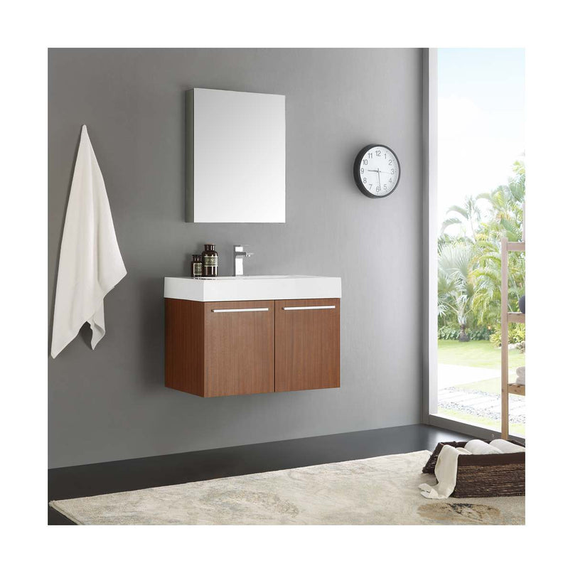 Vista 30" Wall Mounted Single Basin Vanity Set with Cabinet, Acrylic Vanity Top, and Medicine Cabinet - image 14