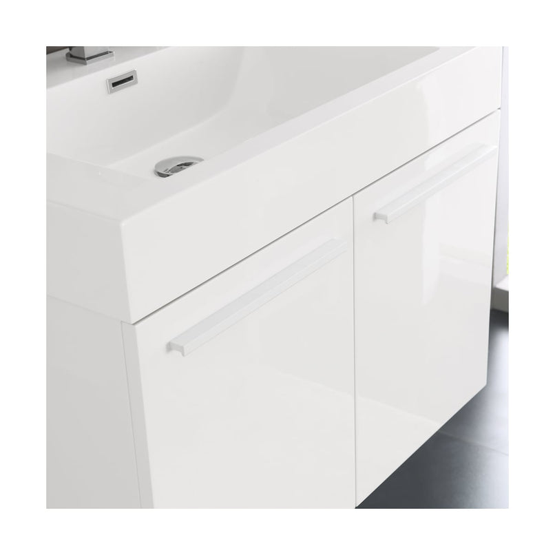 Vista 30" Wall Mounted Single Basin Vanity Set with Cabinet, Acrylic Vanity Top, and Medicine Cabinet - image 2