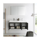 Vista 48" Wall Mounted Double Basin Vanity Set with Cabinet, Acrylic Vanity Top, and Medicine Cabinet - image 17