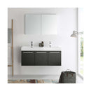 Vista 48" Wall Mounted Double Basin Vanity Set with Cabinet, Acrylic Vanity Top, and Medicine Cabinet - image 14