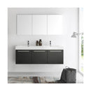 Vista 59" Wall Mounted Double Basin Vanity Set with Cabinet, Acrylic Vanity Top, and Medicine Cabinet - image 16