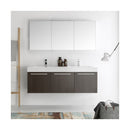 Vista 59" Wall Mounted Double Basin Vanity Set with Cabinet, Acrylic Vanity Top, and Medicine Cabinet - image 12