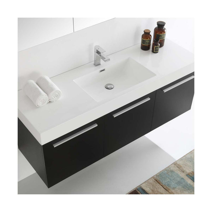 Vista 59" Wall Mounted Single Basin Vanity Set with Cabinet, Acrylic Vanity Top, and Medicine Cabinet - image 19