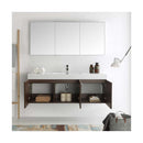 Vista 59" Wall Mounted Single Basin Vanity Set with Cabinet, Acrylic Vanity Top, and Medicine Cabinet - image 8