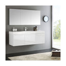 Vista 59" Wall Mounted Single Basin Vanity Set with Cabinet, Acrylic Vanity Top, and Medicine Cabinet - image 2