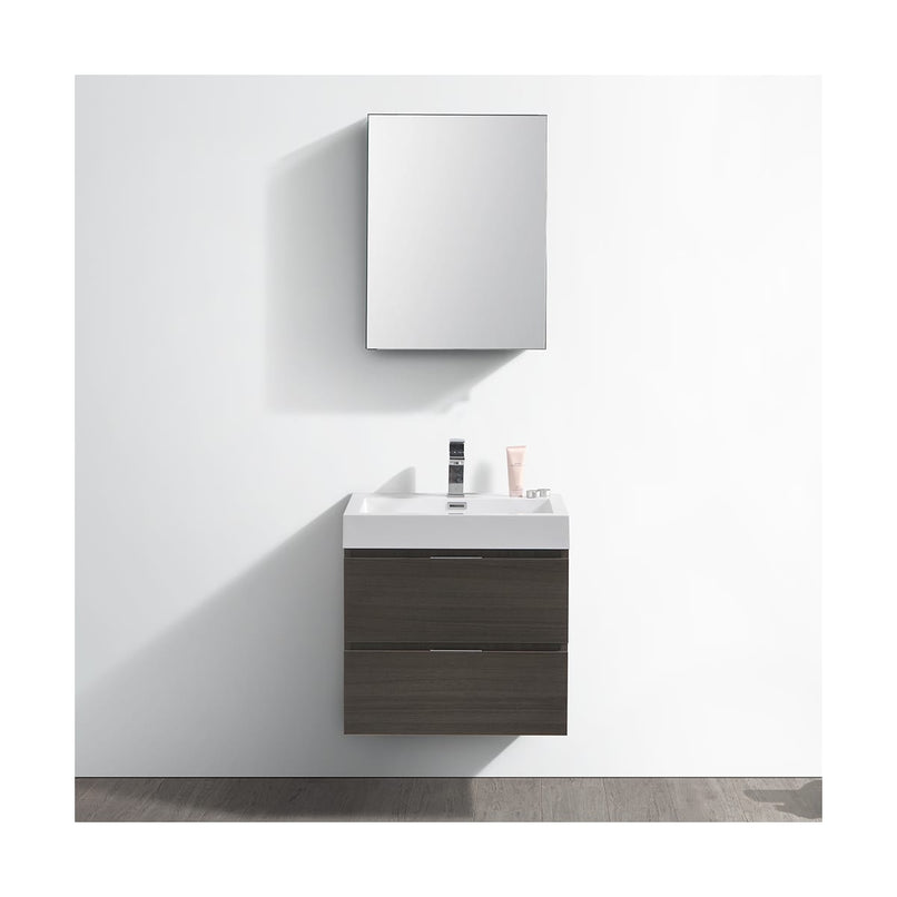 Valencia 24" Wall Mounted Single Basin Vanity Set with Cabinet, Acrylic Vanity Top, and Medicine Cabinet - image 8