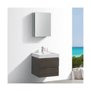Valencia 24" Wall Mounted Single Basin Vanity Set with Cabinet, Acrylic Vanity Top, and Medicine Cabinet - image 7