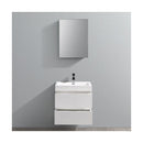 Valencia 24" Wall Mounted Single Basin Vanity Set with Cabinet, Acrylic Vanity Top, and Medicine Cabinet - image 13