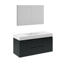 Valencia 48" Wall Mounted Single Basin Vanity Set with Cabinet, Acrylic Vanity Top, and Medicine Cabinet - image 2