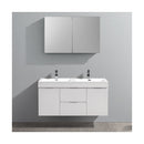 Valencia 48" Wall Mounted Double Basin Vanity Set with Cabinet, Acrylic Vanity Top, and Medicine Cabinet - image 11