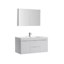 Valencia 48" Wall Mounted Single Basin Vanity Set with Cabinet, Acrylic Vanity Top, and Medicine Cabinet - image 1